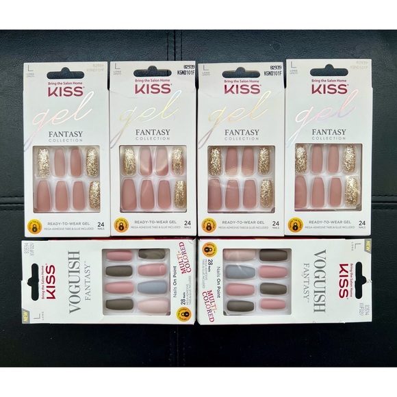 Kiss Gel Fantasy Nails Long Length 6 packs - Picture 1 of 3